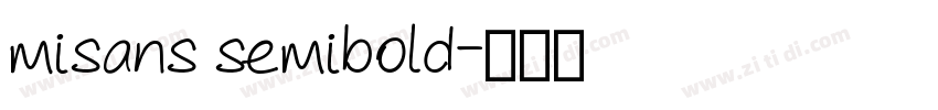misans semibold字体转换